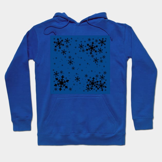 Black Snowflakes Hoodie by Saltee Nuts Designs